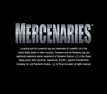 Mercenaries screen shot title